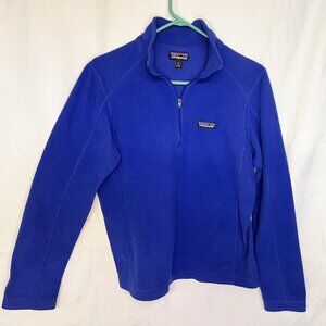 Patagonia Women's Micro D 1/4 zip fleece, size M, royal blue